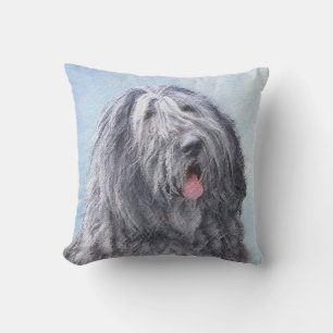 Bergamasco Sheepdog Painting - Cute Original Dog A Buitenkussen