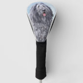 Bergamasco Sheepdog Painting - Cute Original Dog A Golfheadcover (Voorkant)