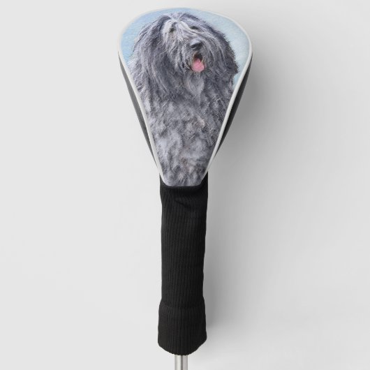 Bergamasco Sheepdog Painting - Cute Original Dog A Golfheadcover (Voorkant)