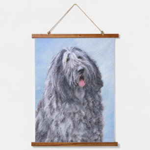 Bergamasco Sheepdog Painting - Cute Original Dog A Hangend Wandkleed