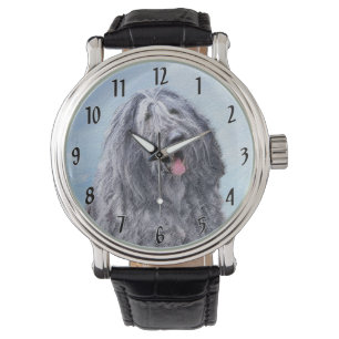Bergamasco Sheepdog Painting - Cute Original Dog A Horloge