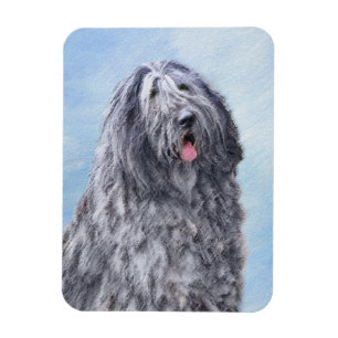 Bergamasco Sheepdog Painting - Cute Original Dog A Magneet