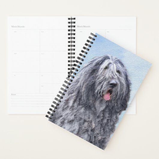 Bergamasco Sheepdog Painting - Cute Original Dog A Planner (Display)