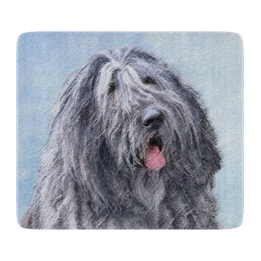 Bergamasco Sheepdog Painting - Cute Original Dog A Snijplank (Voorkant)