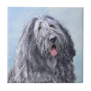 Bergamasco Sheepdog Painting - Cute Original Dog A Tegeltje