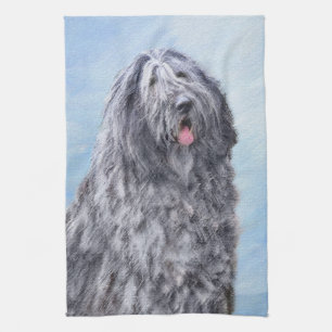 Bergamasco Sheepdog Painting - Cute Original Dog A Theedoek
