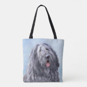 Bergamasco Sheepdog Painting - Cute Original Dog A Tote Bag (Achterkant)