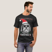 Bergamasco Shepherd Merry Barkmas Christmas T-shirt (Voorkant volledig)