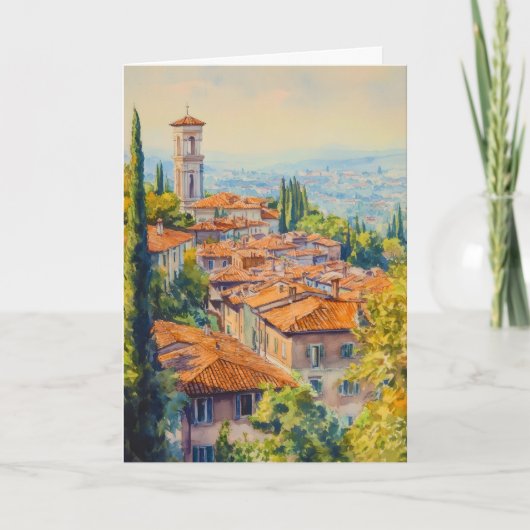 Bergamo Aquarel 1 Kaart (Voorkant)