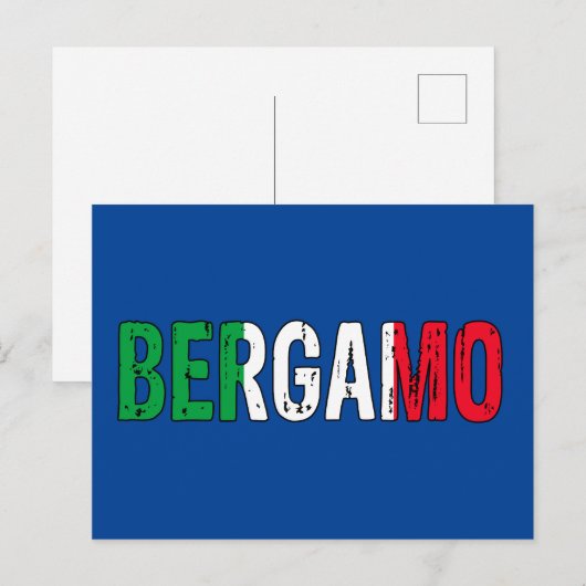 Bergamo Italië Briefkaart (Voorkant / Achterkant)