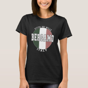 Bergamo Italië,  Italiaanse vlag T-shirt
