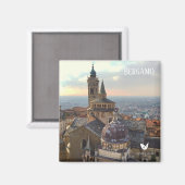 Bergamo, Italië - koelkast magneet van Velvet Esca (Voorkant / Achterkant)