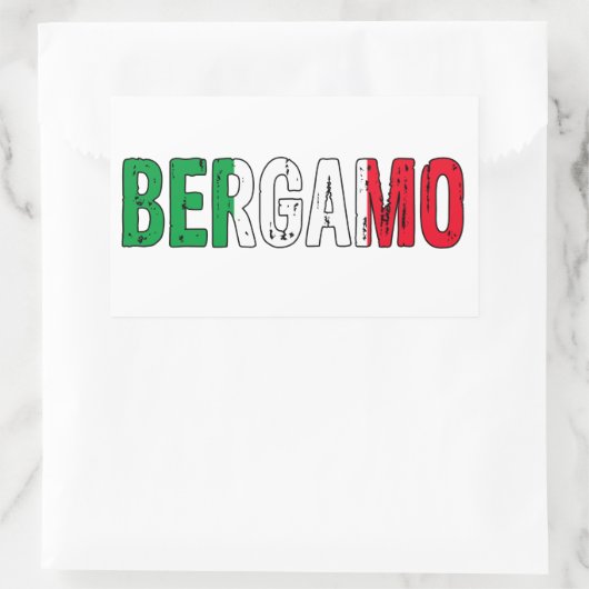 Bergamo Italië Rechthoekige Sticker (Tas)