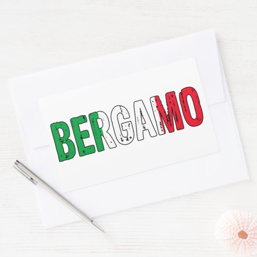 Bergamo Italië Rechthoekige Sticker (Envelop)