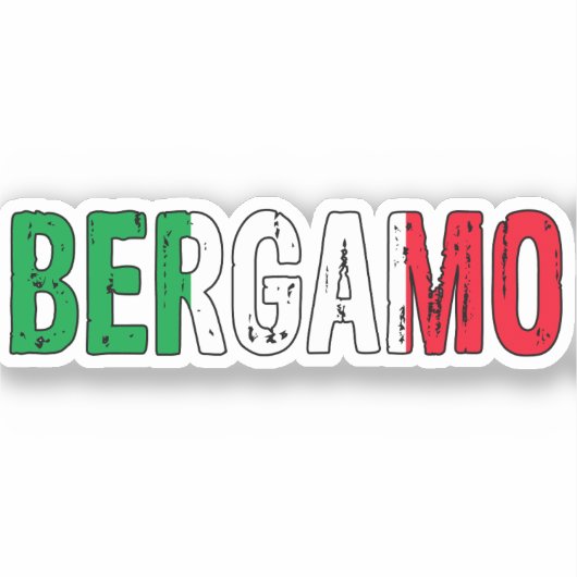Bergamo Italië Sticker (Voorkant)
