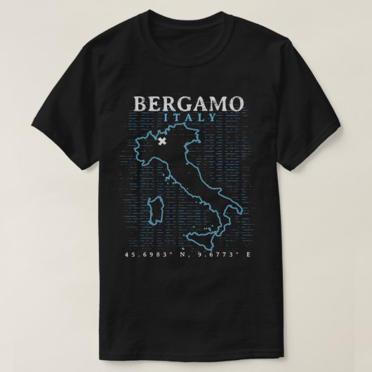 Bergamo Italië T-shirt (Design voorkant)