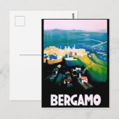 Bergamo, Italië, uitzicht. Regio Lombardije. Briefkaart (Voorkant / Achterkant)