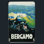 Bergamo Italië | Vintage Travel Souvenir Magneet<br><div class="desc">Reproduction print van een vintage-poster die het toerisme naar Bergamo in Italië promoot. Zeer zelden,  goed hersteld.</div>
