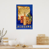 Bergamo Print Italië Reisposter Italiaanse Kunst (Keuken)
