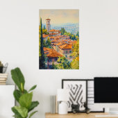 Bergamo Watercolor 1 Poster (Thuiskantoor)
