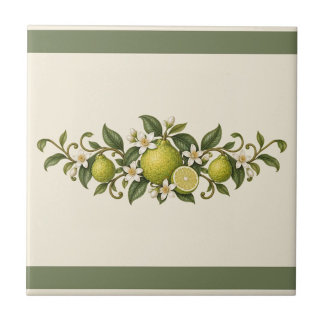 Bergamot Citrus Bloesem Aangepaste Kleur Frieze Tegeltje