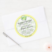 Bergamot Citrus Handgemaakte Artisan Gift Label (Envelop)