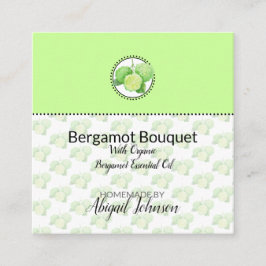 Bergamot Citrus Thuisgemaakte Bad- en Lichaamscade Vierkante Visitekaartje