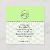 Bergamot Citrus Zelfgemaakte Bad & Body Gift Label (Achterkant)