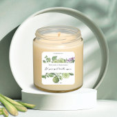 Bergamot Lemongrass Candle Label Quote Sticker