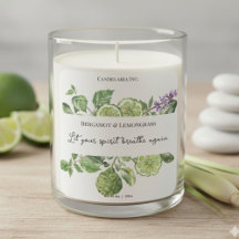 Bergamot Lemongrass Kaarslabel Citatetiket