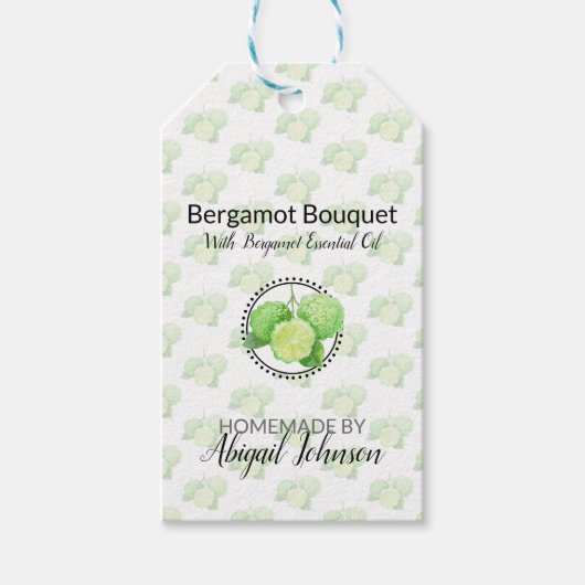 Bergamot Thuis Bad & Lichaam Cadeaulabel (Voorkant)