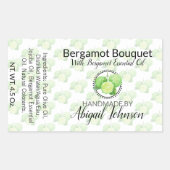 Bergamot Zeep Labels🧼 voor uw zelfgemaakte creati Rechthoekige Sticker (Voorkant)