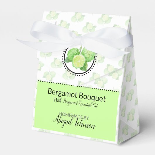 Bergamotcitrus | Zelfgemaakte bad & body box Bedankdoosjes (Voorkant Zijde)