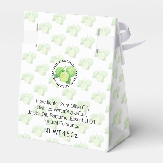 Bergamotcitrus | Zelfgemaakte bad & body box Bedankdoosjes (Achterkant)