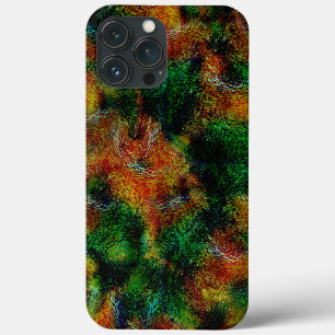 Bergamothuid textuur in sterk sinaasappel en groen Case-Mate iPhone case
