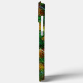 Bergamothuid textuur in sterk sinaasappel en groen Case-Mate iPhone case (Achterkant / Links)