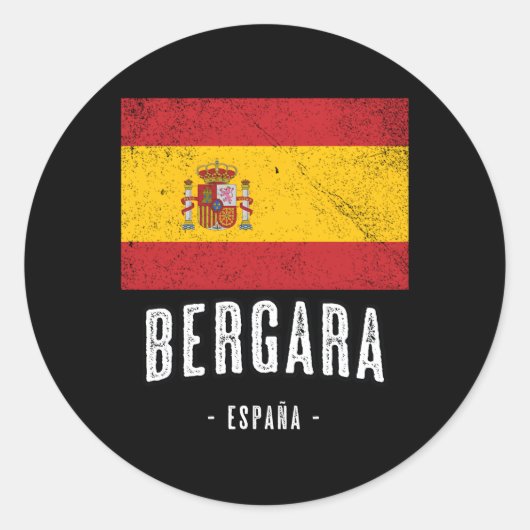 Bergara Spanje Es Vlaggenstad Bandera Ropa Ronde Sticker (Voorkant)