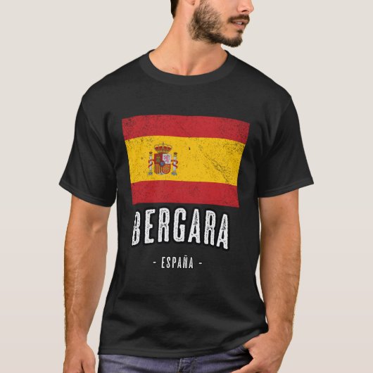 Bergara Spanje Es Vlaggenstad Bandera Ropa T-shirt (Voorkant)