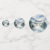 Bergavontuur Boho Meer Bruidsdouche Confetti (Achterkanten)