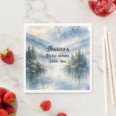 Bergavontuur Boho Meer Bruidsdouche Servet (Insitu)