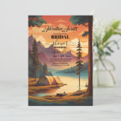 Bergavontuur Boho rustiek Vrijgezellenfeest Kaart (Staand voorkant)