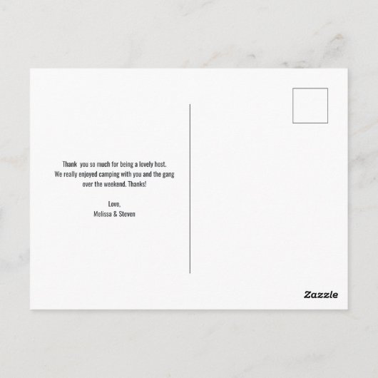 Bergavontuur Rustiek Bedankt Briefkaart (Achterkant)