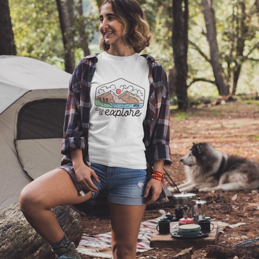 Bergavontuur Tijd om te Verkennen T-shirt