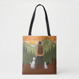 Bergavontuur Wandeltas met Hond & Kat  Tote Bag
