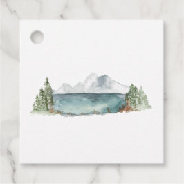 Bergavontuurbruiloft Bedankjes Labels