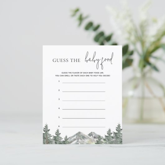 BergBaby shower raadt het Baby-voedselspel (Staand voorkant)