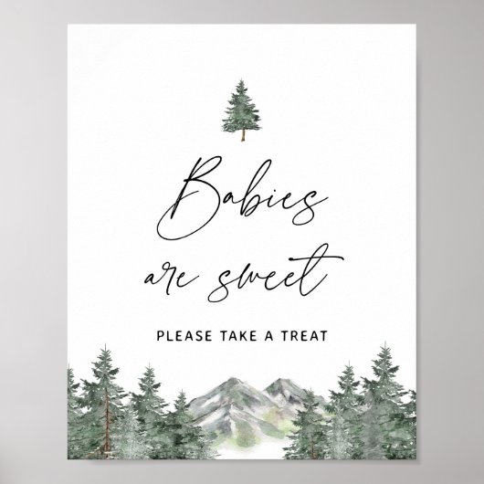 Bergbaby's van Baby shower zijn een lekker treintj Poster (Voorkant)