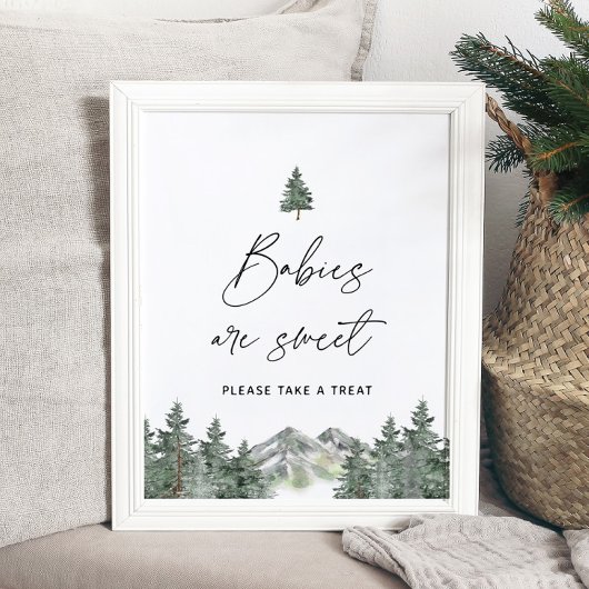 Bergbaby's van Baby shower zijn een lekker treintj Poster