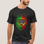 Bergbakkersmotor Helmet Portugal vlag T-shirt (Voorkant)