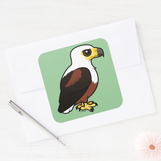 Bergbare Afrikaanse viseagle Vierkante Sticker (Envelop)